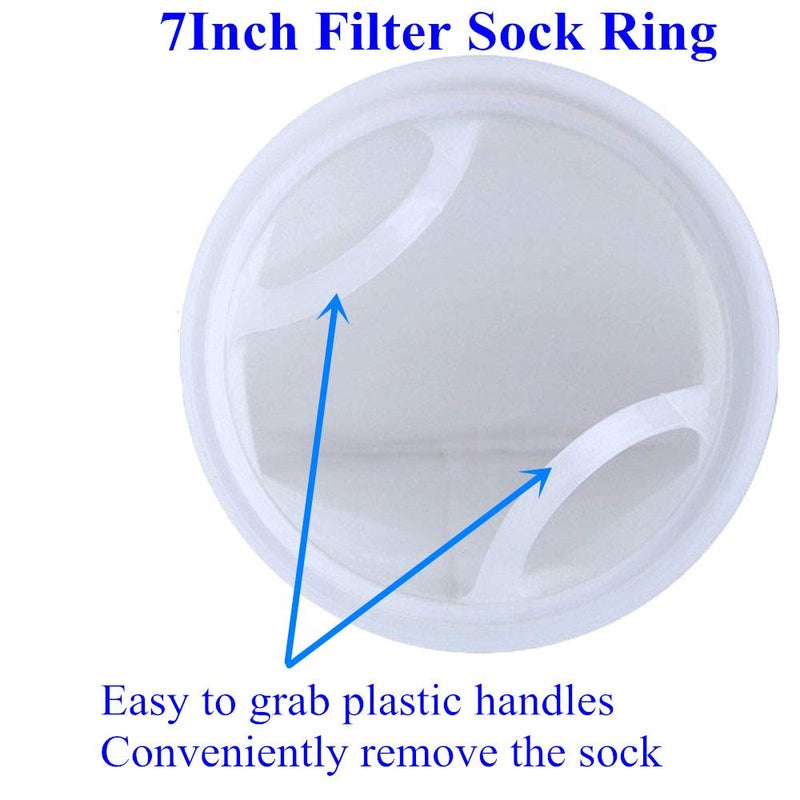Honritone 7 Inch Ring by 18 Inch Long Filter Sock Bags 1 Micron, 5 Micron, 50 Micron, 100 Micron - Aquarium Felt Fabric Sump Filter Bag - 1 Pack (50 Micron) - Image 4